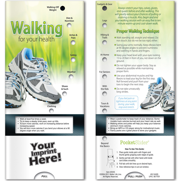 Promotional Pocket Slider: Walking for your Health