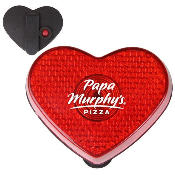 Heart Flashing Light Safety Reflectors 0.93 Ea