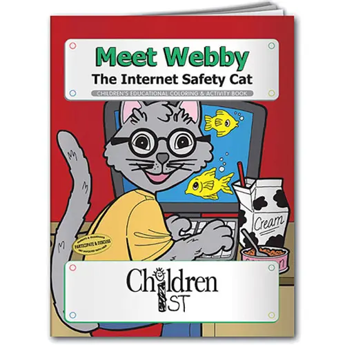 Meet Webby the Internet Safety Cat Coloring Book