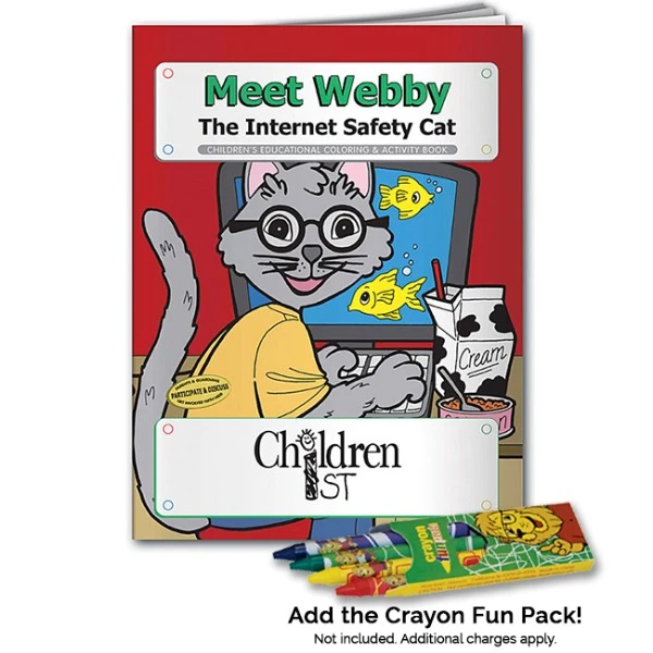 Meet Webby the Internet Safety Cat Coloring Book