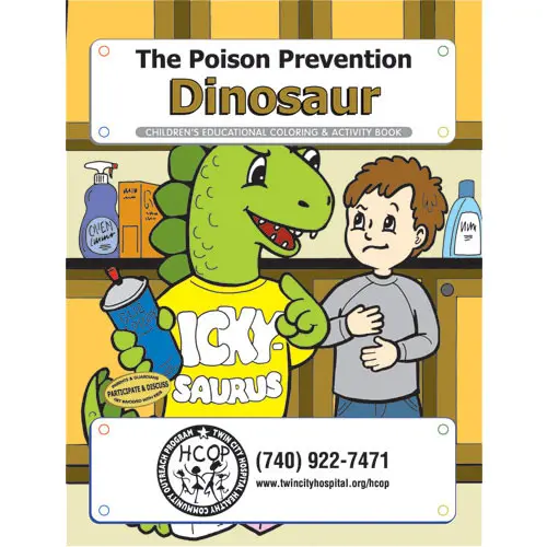 View Image 2 of The Poison Prevention Dinosaur Coloring Book