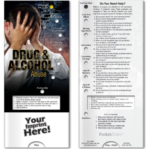 Promotional Pocket Slider - Drug and Alcohol Abuse