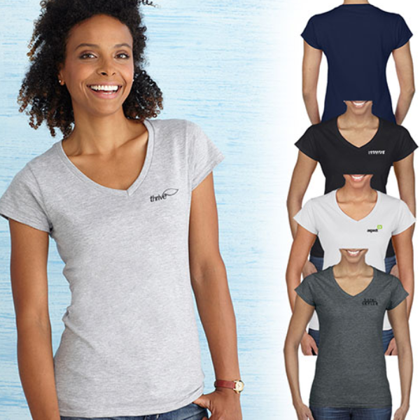 Promotional Gildan® Softstyle® ladies V-Neck T-Shirt - Colors 