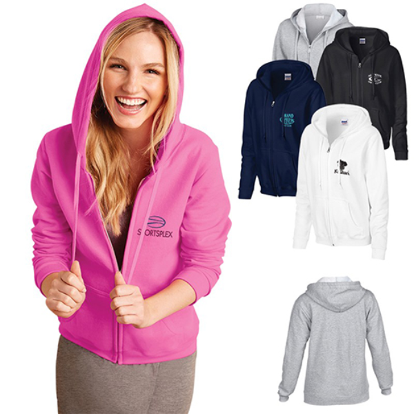 Promotional Gildan®Heavy Blend™ Ladies Full Zip Hooded Sweatshirt 