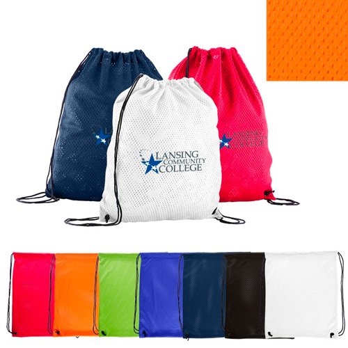 View Image 2 of Sports Jersey Mesh Drawstring Backpack