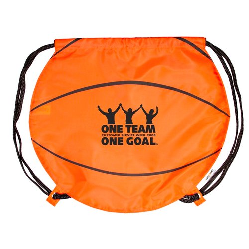Promotional Gametime!® Basketball Drawstring Backpack 