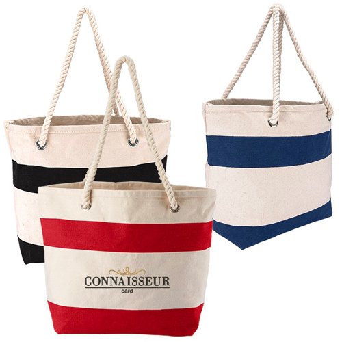 Promotional Custom Cotton Resort Tote w/ Rope Handle  