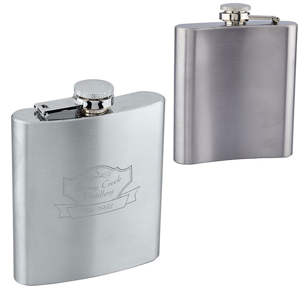 Promotional Stainless Steel Flask 6oz.