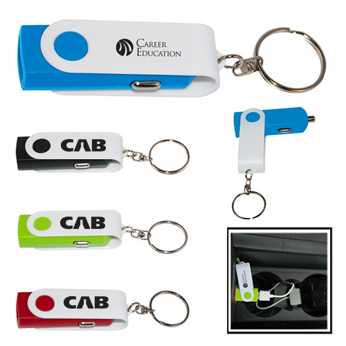 Promotional USB Car Adapter Key Chain 