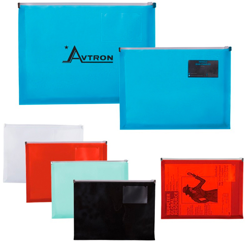 Poly Zip Closure Envelope W Business Card Slot