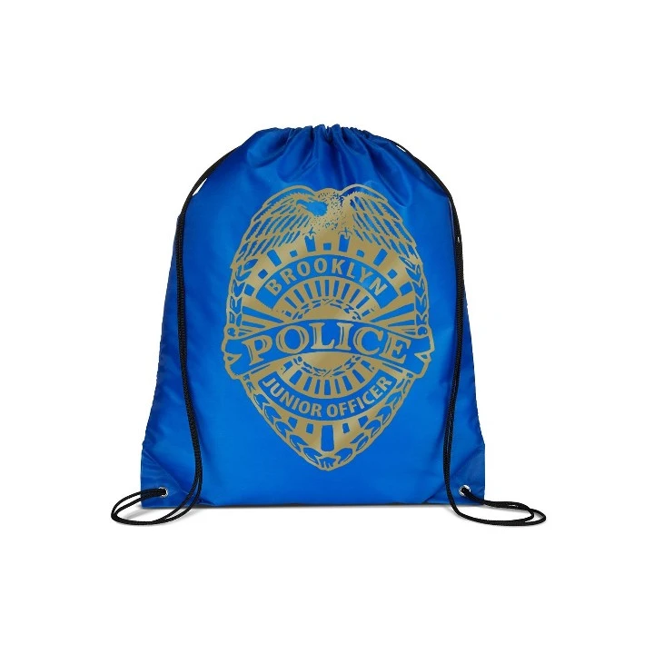 Promotional Blue Cinch Up Drawstring Backpack 