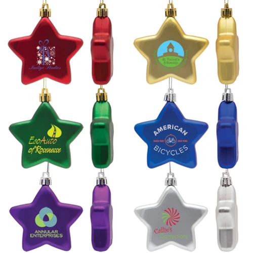 Promotional Shatter Resistant Star Ornament