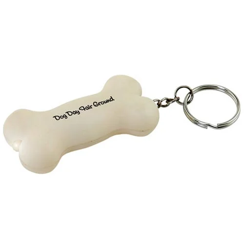 Promotional Light Up Dog Bone Keytag