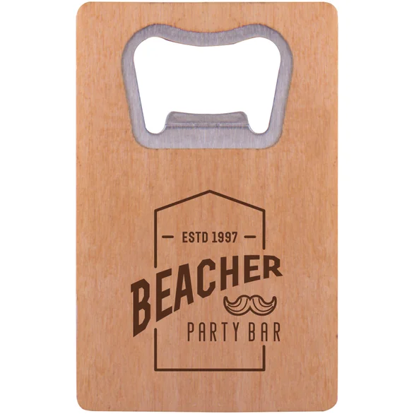 Promotional Wood Credit Card Bottle Opener