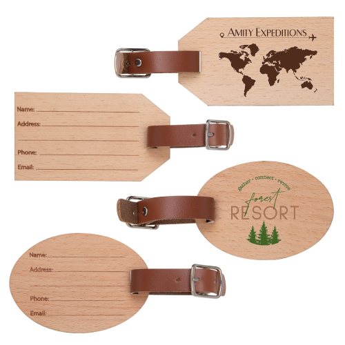 Wood Luggage Tag