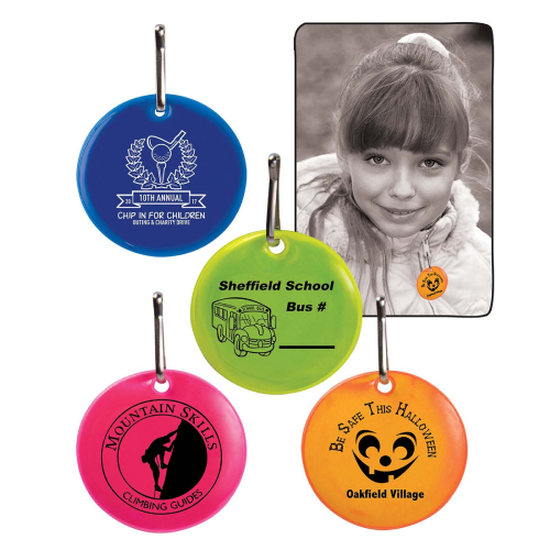 Promotional Round Reflective Zipper Pulls