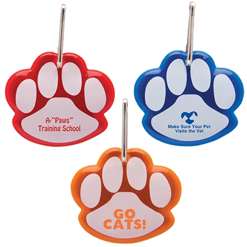Paw Shaped Reflective Collar Tag 