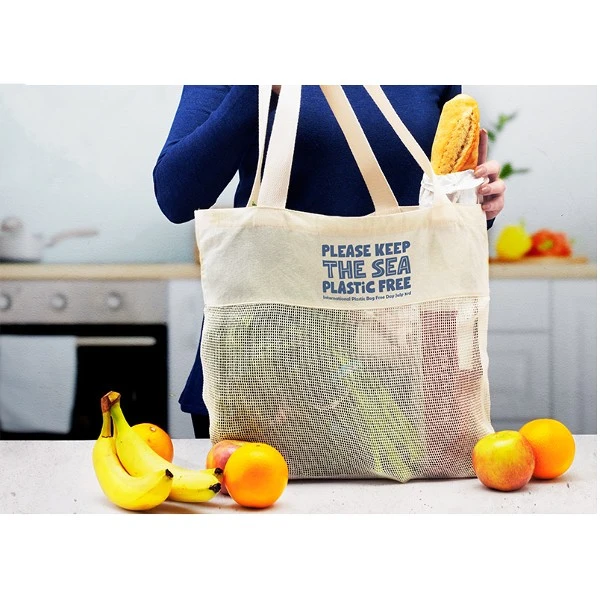 Promotional Reusable Cotton Mesh Tote Bag