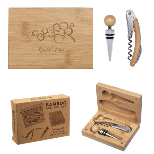 Promotional Bamboo Wine Tool Set