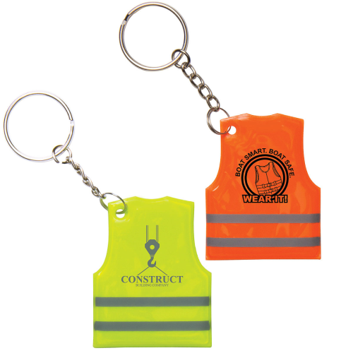 Promotional Reflective Safety Vest Keytag