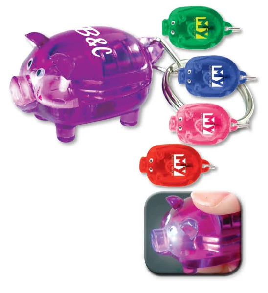 Light Up Pig Keytag