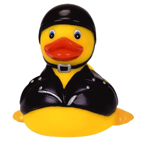 Promotional Rubber Biker Duck© Toy