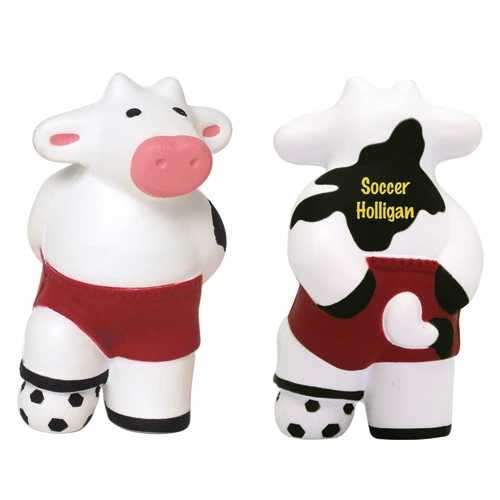 Promotional Custom Soccer Cow Stress Reliever