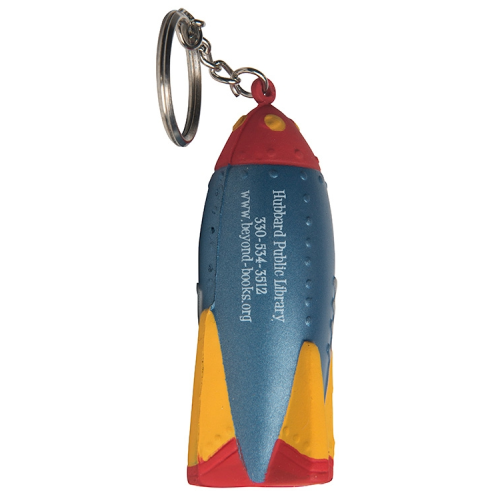 Promotional Rocket Stress Ball Keyring