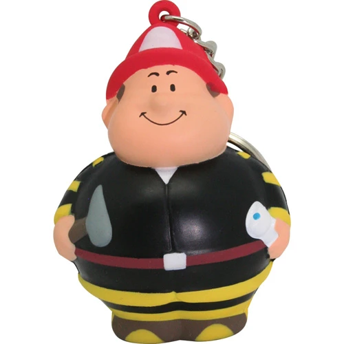 Promotional Fireman Bert Squeezie Keychain