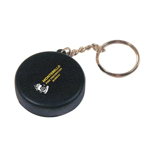 Promotional Hockey Puck Squeezie Key Ring