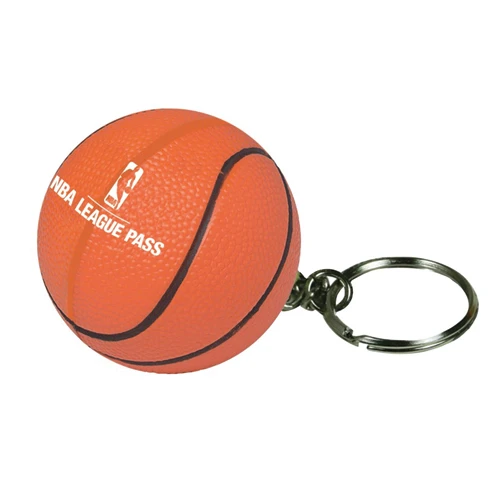Promotional Basketball Squeezie Key Ring