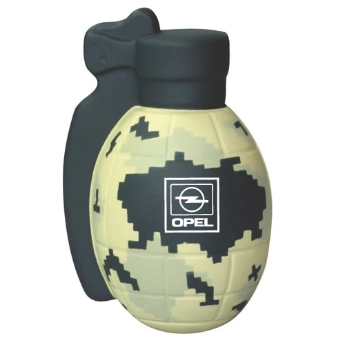 Promotional Digital Camo Grenade Squeezies Stress Reliever