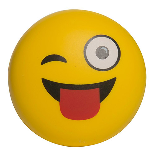 Promotional Wink Emoji Stress Reliever