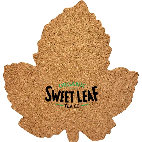 Promotional Cork Coaster - Cannabis Leaf