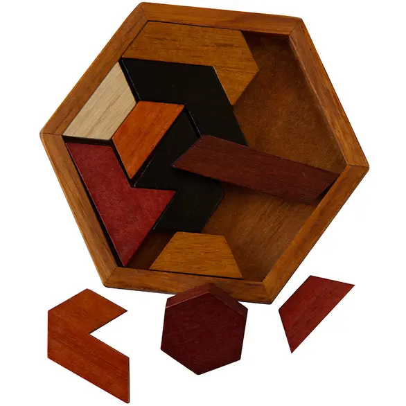 Promotional Wood Hexagon Puzzle