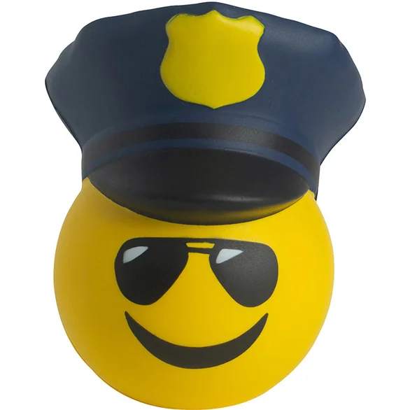 Promotional Police Officer Emoji Hat Stress Reliever