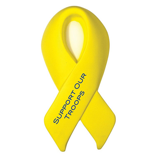 Promotional Yellow Ribbon Stress Ball