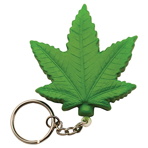 Promotional Cannabis Leaf Keyring