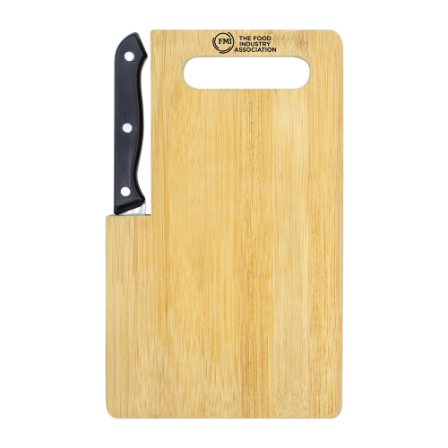Promotional Bamboo Cutting Board with Knife
