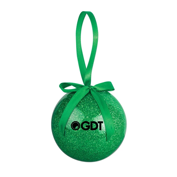 Promotional Green Glitter Ornament 