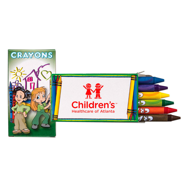Promotional Kids Crayons- 6 Pack 