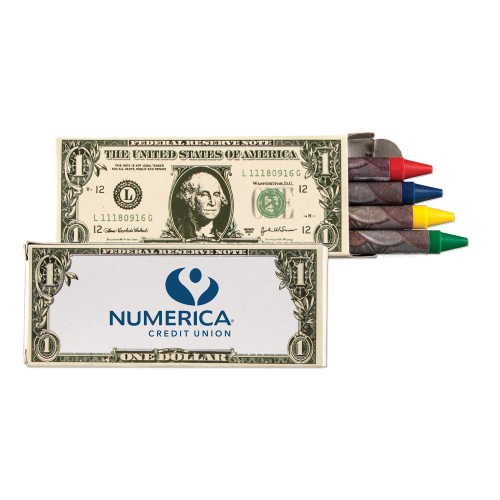 Promotional  Money Crayons- 4 Pack