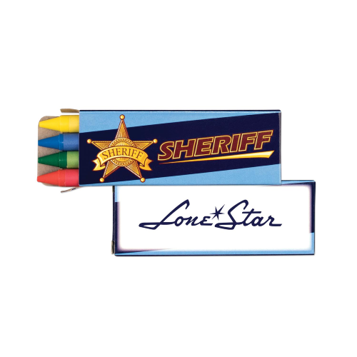 Promotional 4 Pack Sheriff Crayons