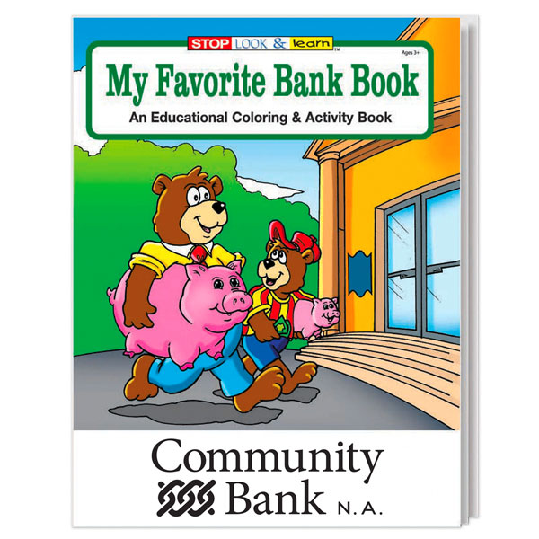 Promotional My Favorite Bank Custom Coloring Book
