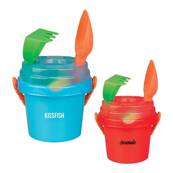 Promotional Mini Sand Pail With Toys and Lid