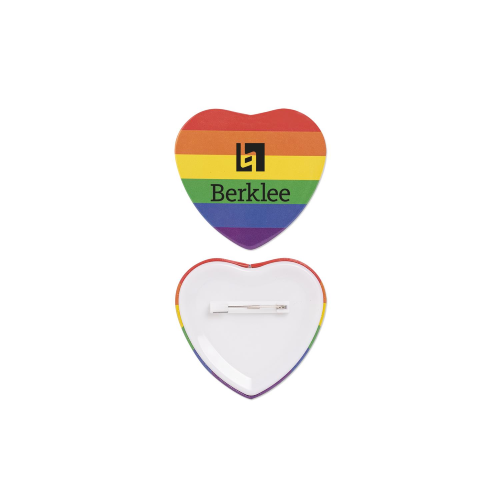 Promotional Pride Heart Shaped Button