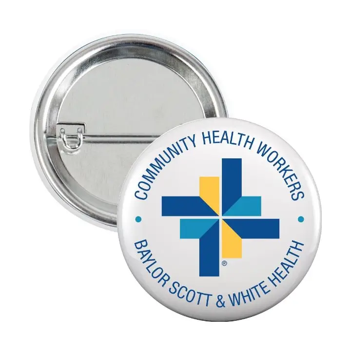 Promotional Round Safety Laminated Button (1 1/4