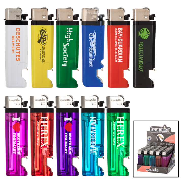 Standard Lighter w/Bottle Opener Promotional Standard Lighter w/Bottle Opener