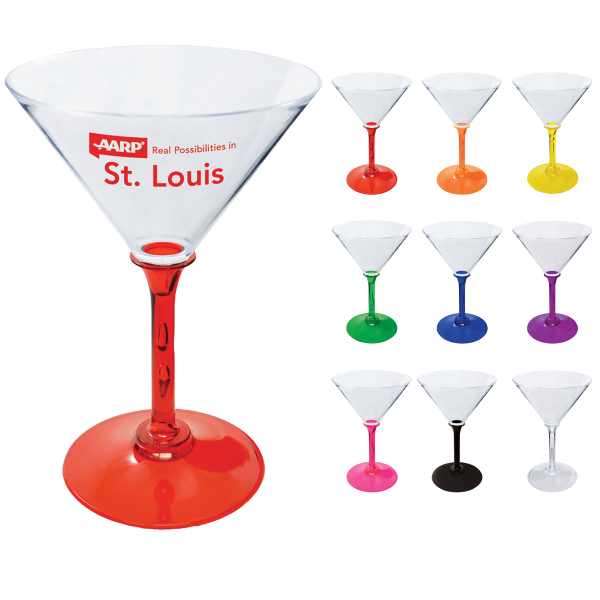 Promotional Standard Stem Acrylic Martini Glass - 7oz.