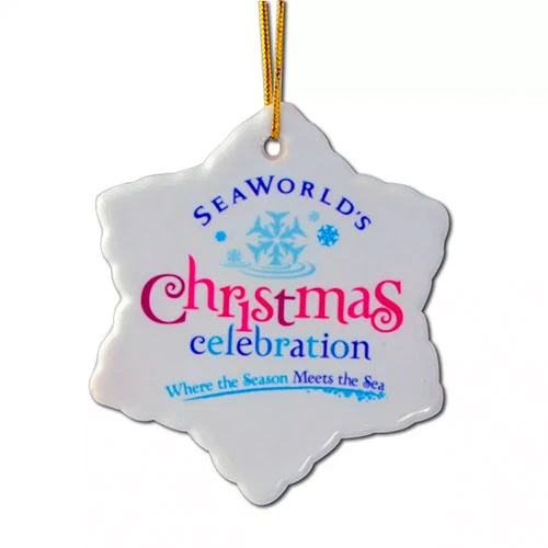 Promotional Ceramic Snowflake Ornament